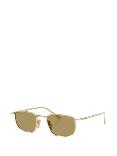Prada Rectangle-frame Sunglasses In Gold