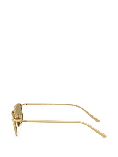 Prada Rectangle-frame Sunglasses In Gold