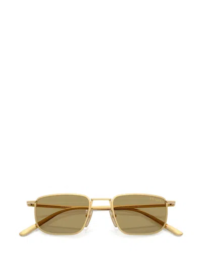Prada Rectangle-frame Sunglasses In Gold