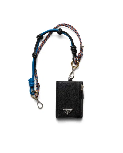 Prada Enamel Triangle-logo Wallet
