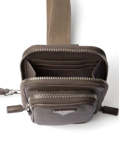 Prada Leather Smartphone Case In Brown