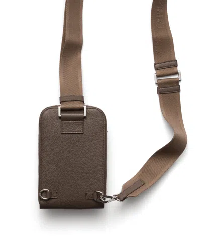 Prada Leather Smartphone Case In Brown