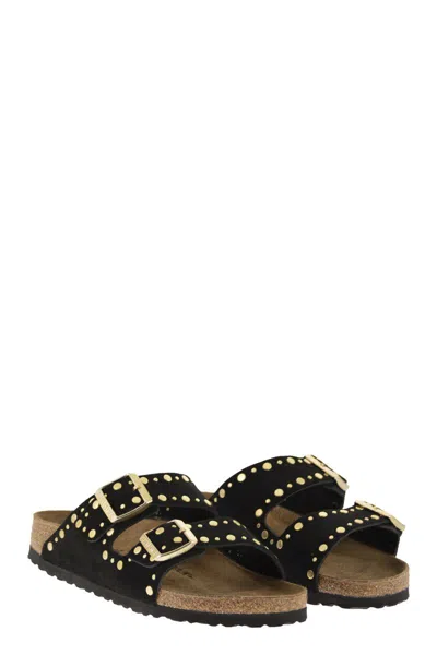 Birkenstock Arizona Rivet Sandals With Adjustable Straps In Black