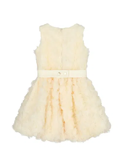 花卉贴花束腰连衣裙