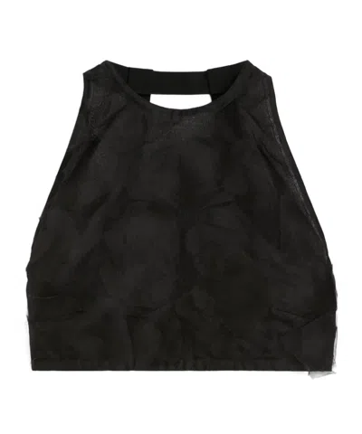 Max Mara Mxsfumetto Crop Top With Cut-out In Black