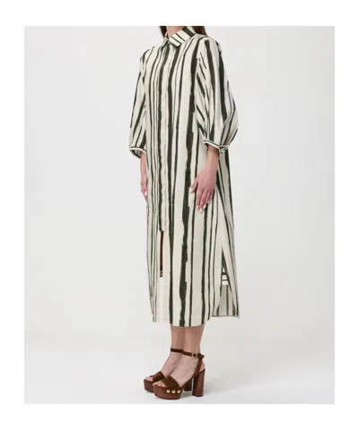 Max Mara Collared Dress In White