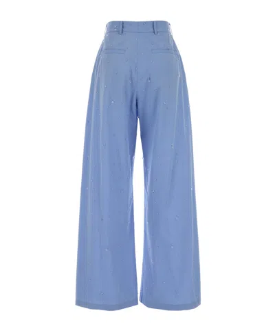 Giuseppe Di Morabito Light Blue Relaxed Flat Front Pants In Blue