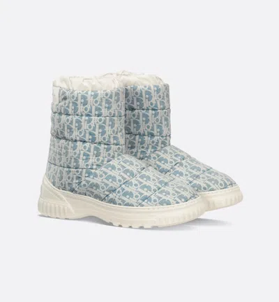 Dior Blue Leather Snow Boots In Multi