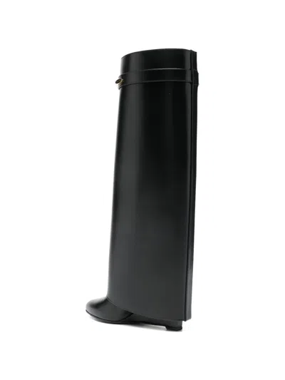 Givenchy Black Leather Boots In Black