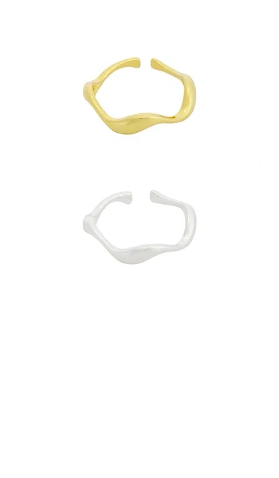 Casa Clara Hele Asymmetric Ring Duo In Pattern
