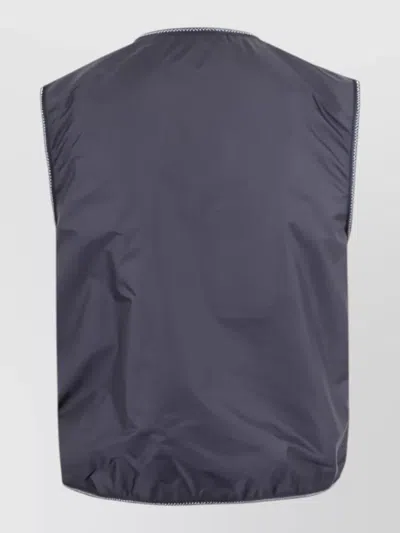 Moncler Alshain Vest Sleeveless Design Chest Pocket In Black