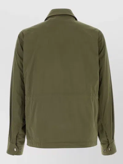 Moncler Raquille Jacket Polyester Blend Collared Design In Green
