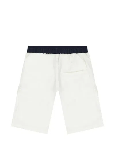 Bugatti Logo Patch Cargo Shorts In White