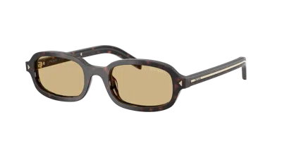 Prada 0pr D06s Rectangular Tortoiseshell Sunglasses In Multi