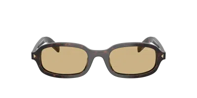 Prada 0pr D06s Rectangular Tortoiseshell Sunglasses In Multi