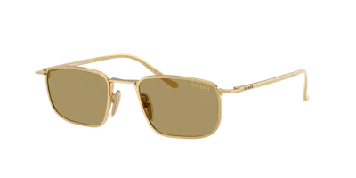Prada 0pr D52s Rectangular Gold Metal Frame Sunglasses