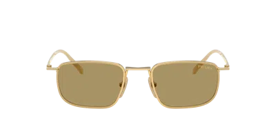 Prada 0pr D52s Rectangular Gold Metal Frame Sunglasses
