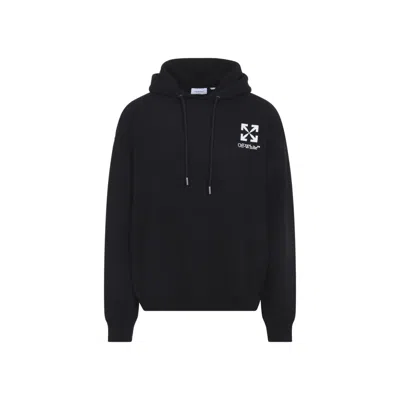 Off-white Small Arrow Logo Hoodie In Black Cotton