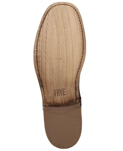 Frye Campus Suede Plain Toe Zip Boot In Brown