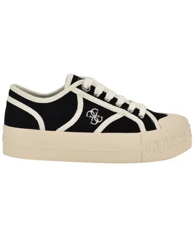 Guess Issah Platform Sneaker In Black