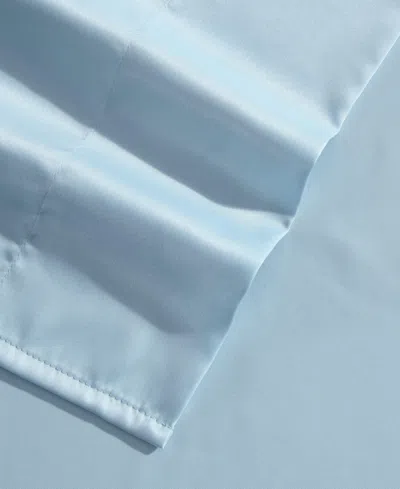 Laura Ashley Solid Satin Bliss 4-pc. Sheet Set, Full In Blue