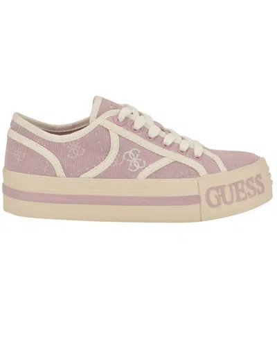 Guess Issah Platform Sneaker In Pink