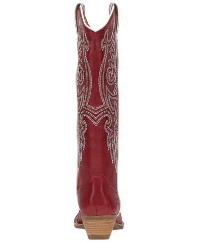 Frye And Co Irlene Tall Deco Stitch In Burgundy