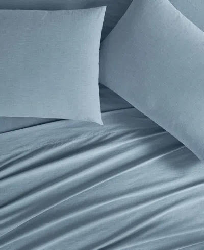 Frye Dusted Denim Cvc 200 Thread Count 4-pc. Sheet Set, King In Blue