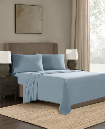 Frye Dusted Denim Cvc 200 Thread Count 4-pc. Sheet Set, King In Blue