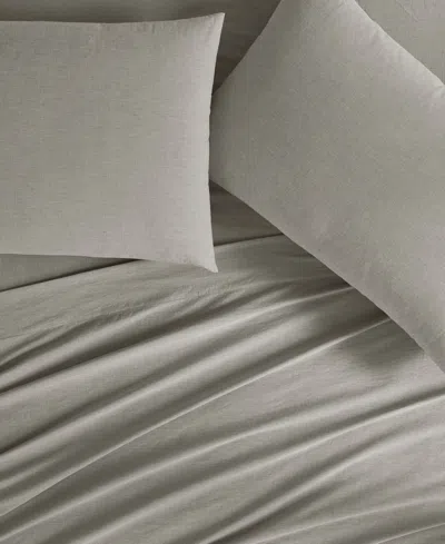 Frye Dusted Denim Cvc 200 Thread Count 4-pc. Sheet Set, King In Gray