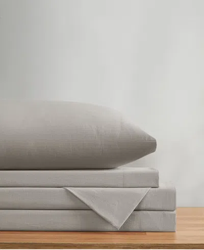 Frye Dusted Denim Cvc 200 Thread Count 4-pc. Sheet Set, King In Gray