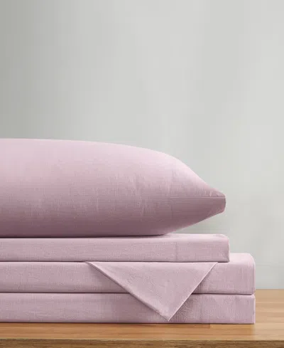 Frye Dusted Denim Cvc 200 Thread Count 4-pc. Sheet Set, Queen In Pink
