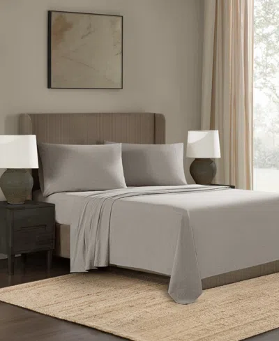 Frye Dusted Denim Cvc 200 Thread Count 4-pc. Sheet Set, King In Gray