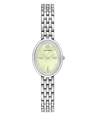 Tory Burch Oval Watch In Silver