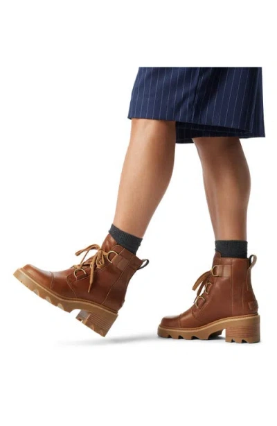 Sorel Joan Now Waterproof Combat Boot In Brown