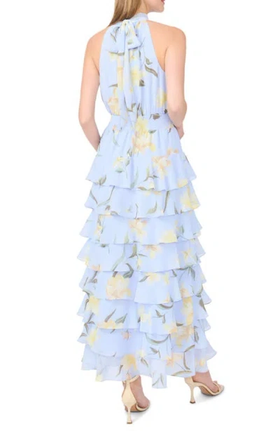 1.state Floral Tiered Maxi Dress In Brown