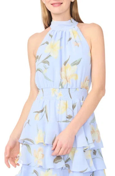 1.state Floral Tiered Maxi Dress In Brown