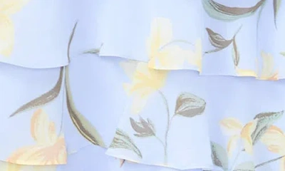 1.state Floral Tiered Maxi Dress In Brown