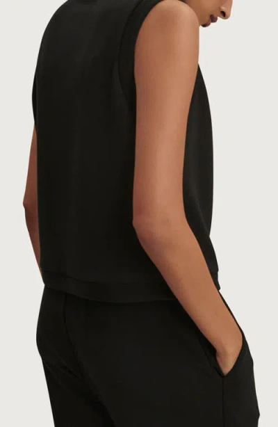 Varley Marla Button Placket Tank Top In Black