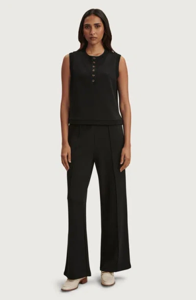 Varley Marla Button Placket Tank Top In Black