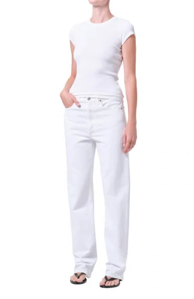 Agolde Bryce Cap Sleeve Tee In Cholla In Multi