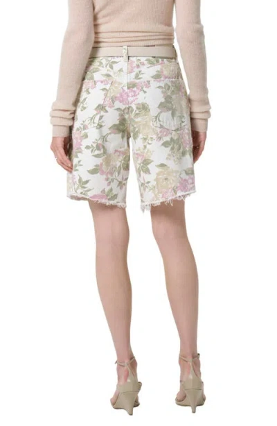 Citizen Of Humanity Citizens Of Humanity Ayla High Waist Raw Hem Cutoff Denim Bermuda Shorts In Multi