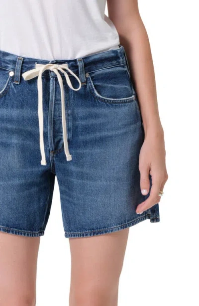 Citizen Of Humanity Citizens Of Humanity Brynn Drawstring Denim Shorts In Blue