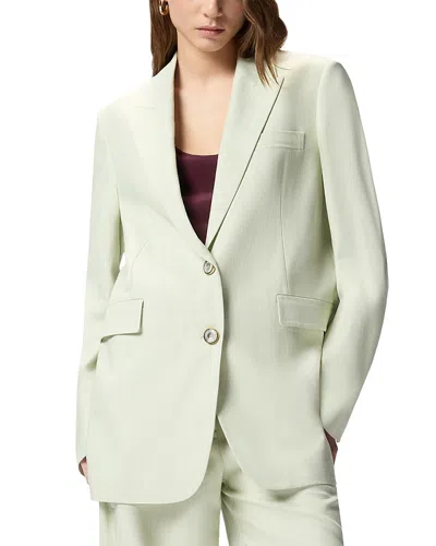 Pinko Flap Pocket Button Fastening Long Sleeve Jacket With Peaked Lapels In Green