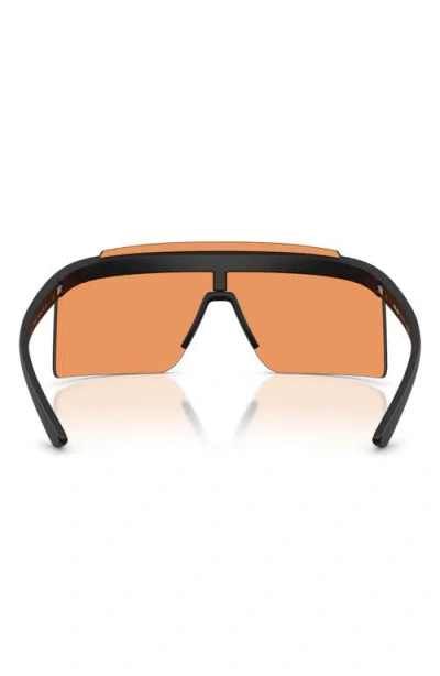 Prada Linea Rossa 140mm Rectangular Shield Sunglasses In Orange