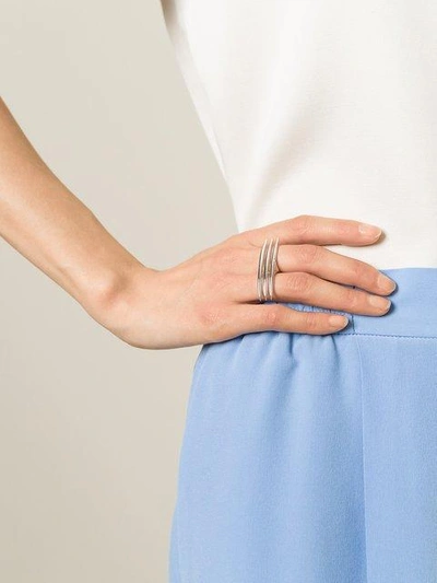 Shop Shaun Leane 'quill' Crossover Ring In Metallic