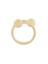 Jw Anderson Double-sphere Gold-plated Ring