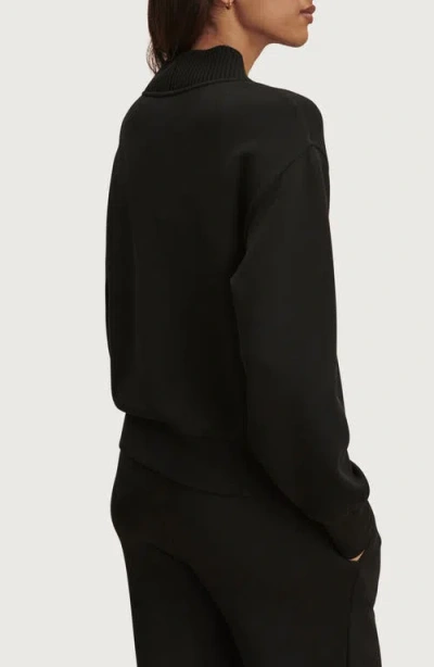 Varley Lucine Button Front Sweater In Black