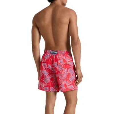 Vilebrequin Moorea Hypnoptocus Print Swim Shorts In Red