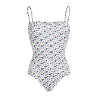 Vilebrequin Women Bustier One-piece Swimsuit Micro Ronde Des Tortues In Multi